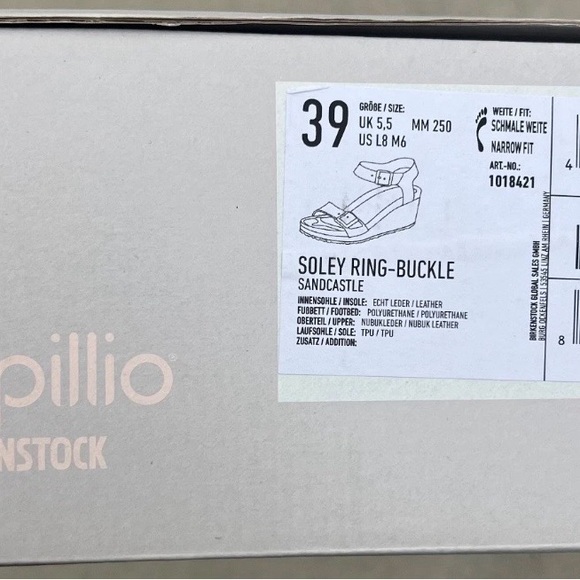 Birkenstock Papillo Size 39/US 8 Sandcastle Wedge Sandals - Picture 4 of 6